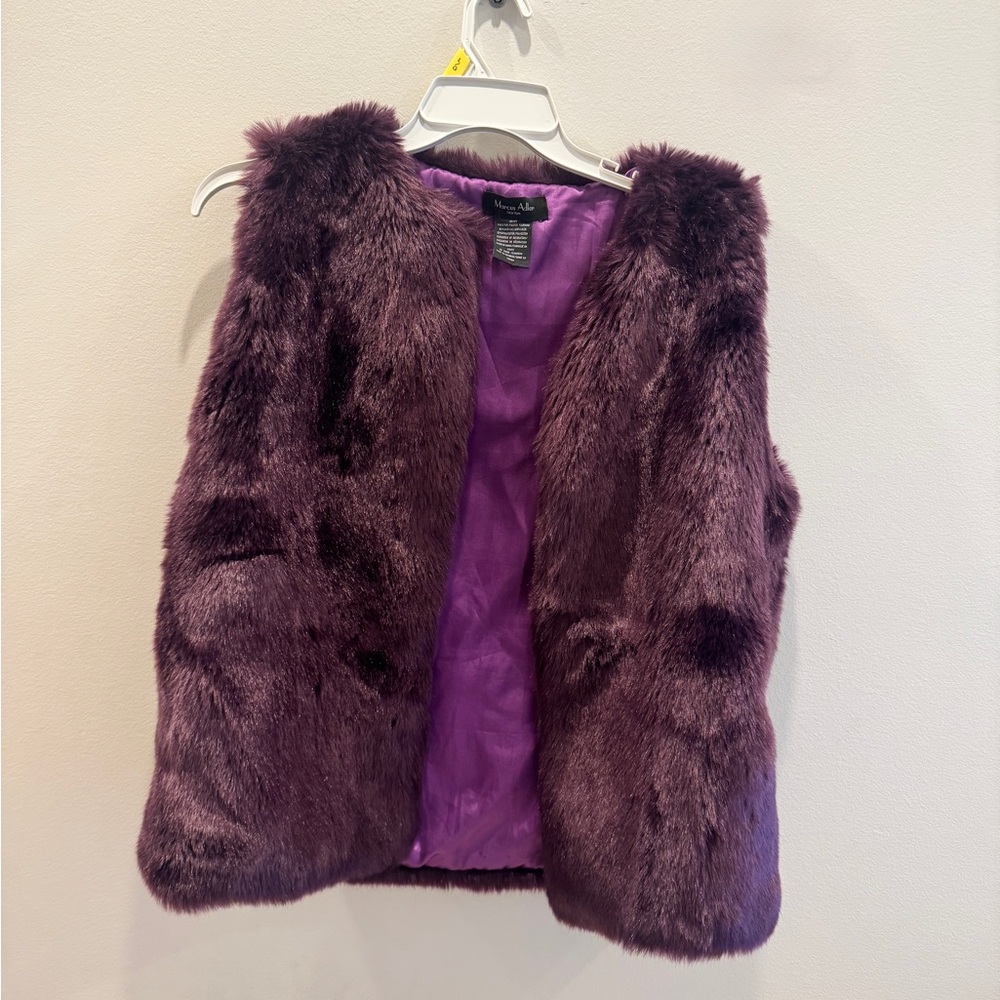 Mossimo Plum Faux Fur Vest - Women's